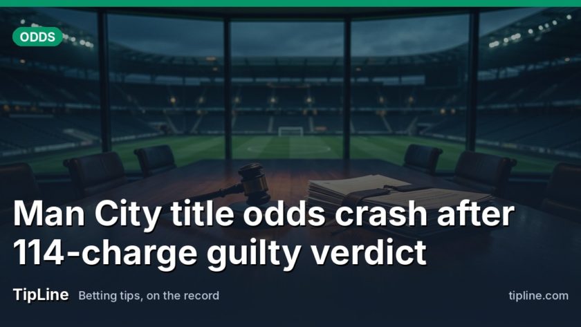 An empty football stadium boardroom table with a gavel & a stack of financial documents.