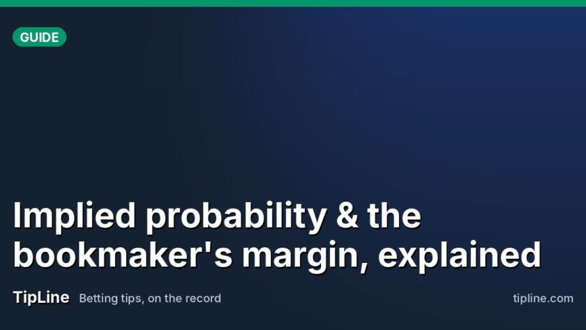 Implied probability & the bookmaker's margin, explained