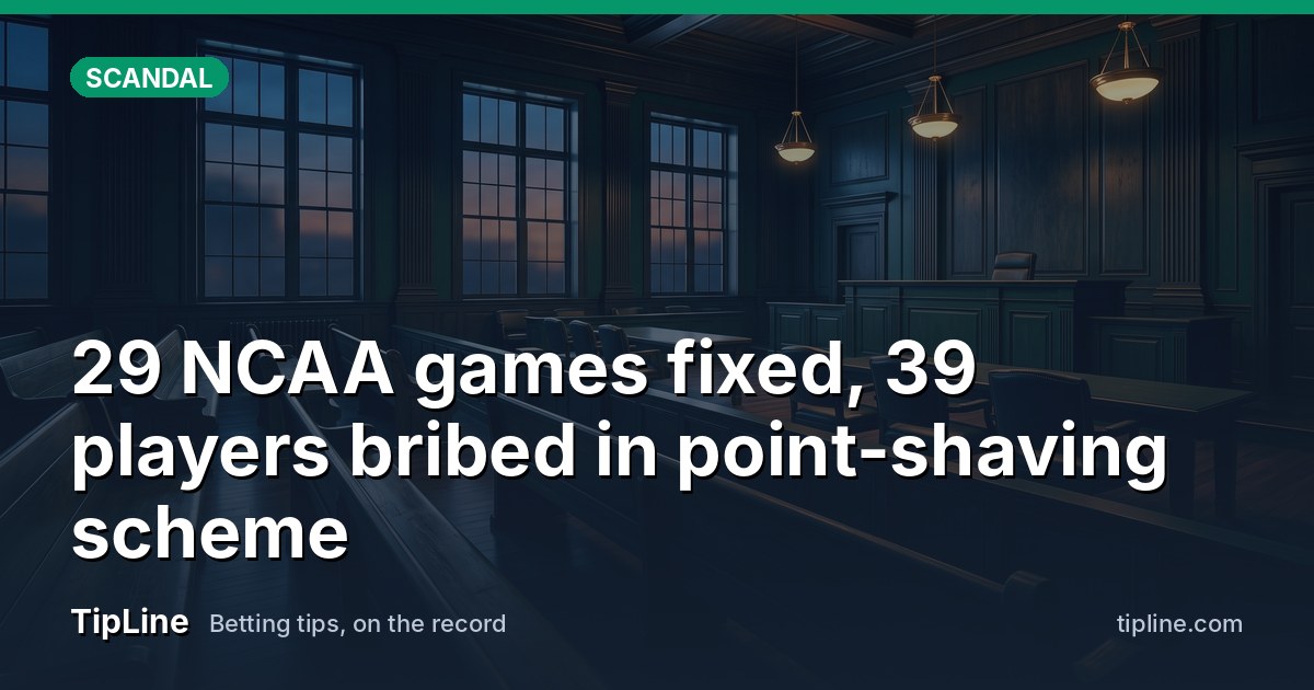 29 NCAA games fixed, 39 players bribed in point-shaving scheme