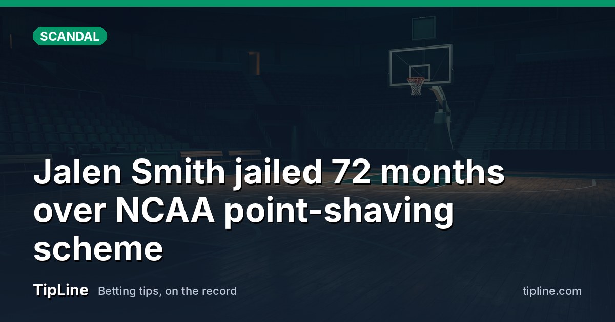 An empty college basketball court at dawn, lights dimmed, hoop in shadow.