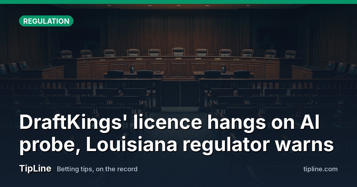 DraftKings' licence hangs on AI probe, Louisiana regulator warns