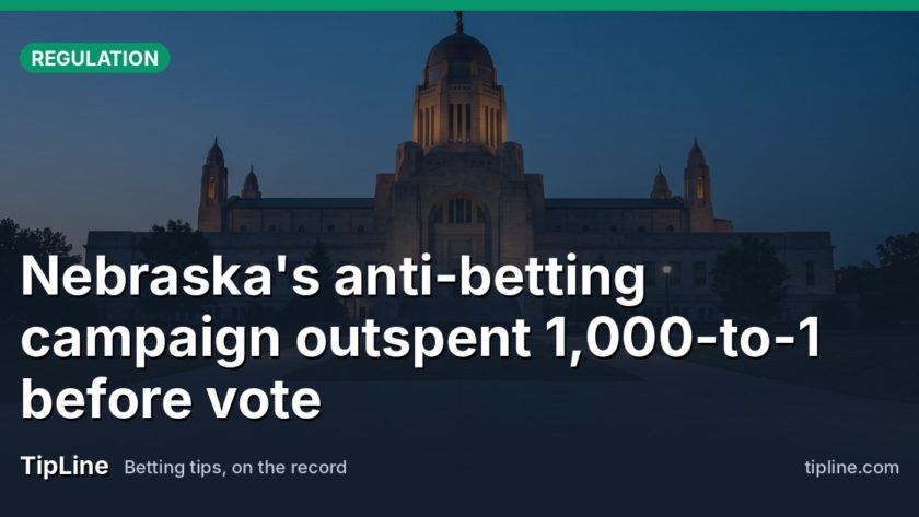 Nebraska's anti-betting campaign outspent 1,000-to-1 before vote