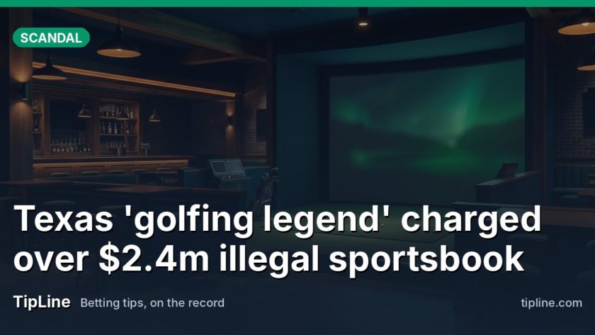 An empty indoor golf simulator bay with a sports bar in soft evening light.